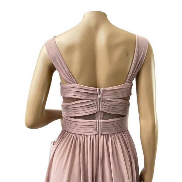 Birdy Grey Elsye Cut Out Mesh Mauve Maxi Formal Bridesmaid Dress Small NWT - Picture 9 of 15